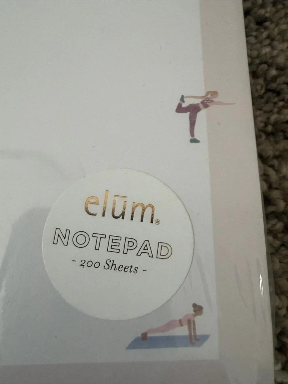 Elum Find Your Center Pink Yoga-Themed Notepad 200 sheets
